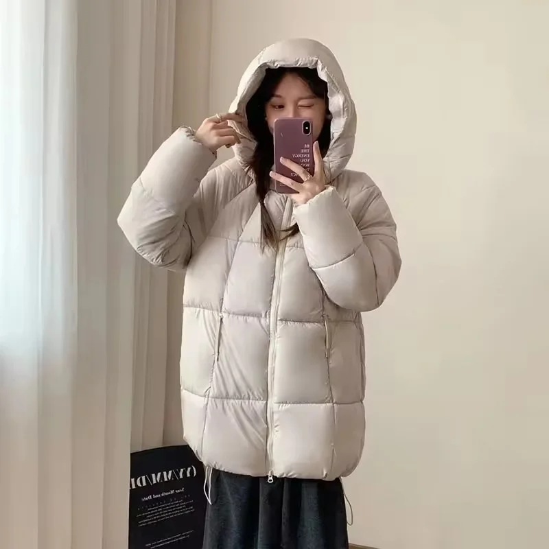 

New Autumn Winter Fashion Parkas Women Jacket Korean Loose Hooded Thicken Warm Joker Puffs Down Cotton Padded Coat Female Tops