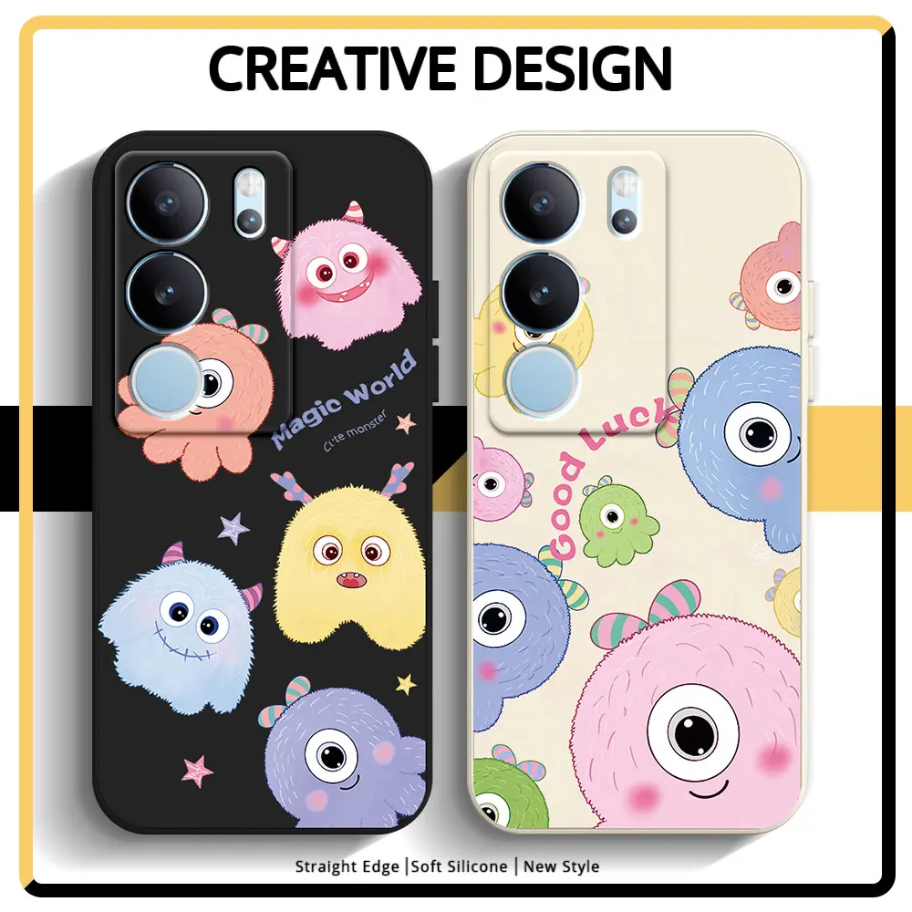 Phone Case For Vivo V29 V27 V25 V29E 5G V27E V25E V11 V15 V27 Pro V20 SE V11i V17 Neo V2029 Soft Silicone TPU Shockproof Cover