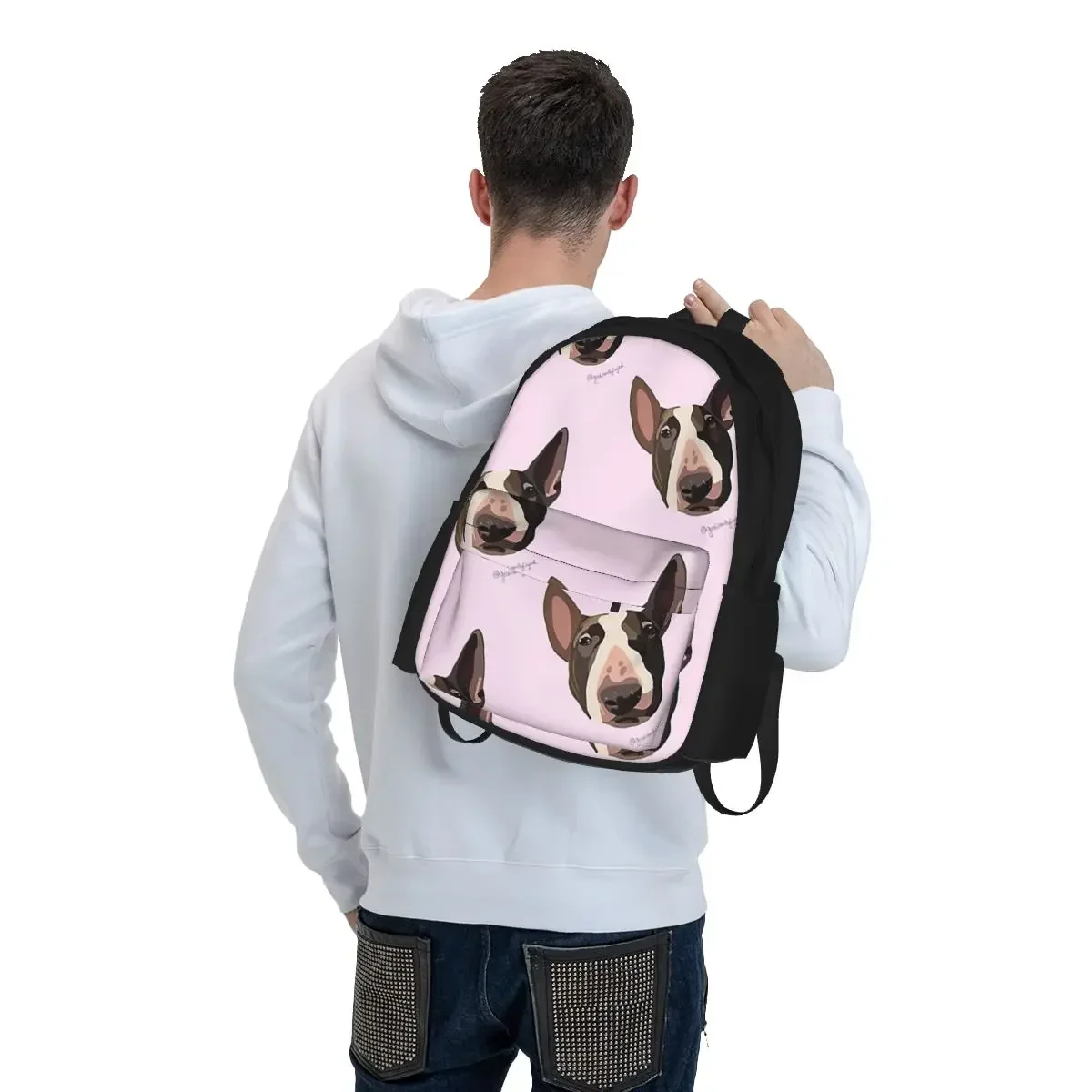 English Bulldog Backpacks Boys Girls Bookbag Students School Bags Cartoon Kids Rucksack Laptop Rucksack Shoulder Bag