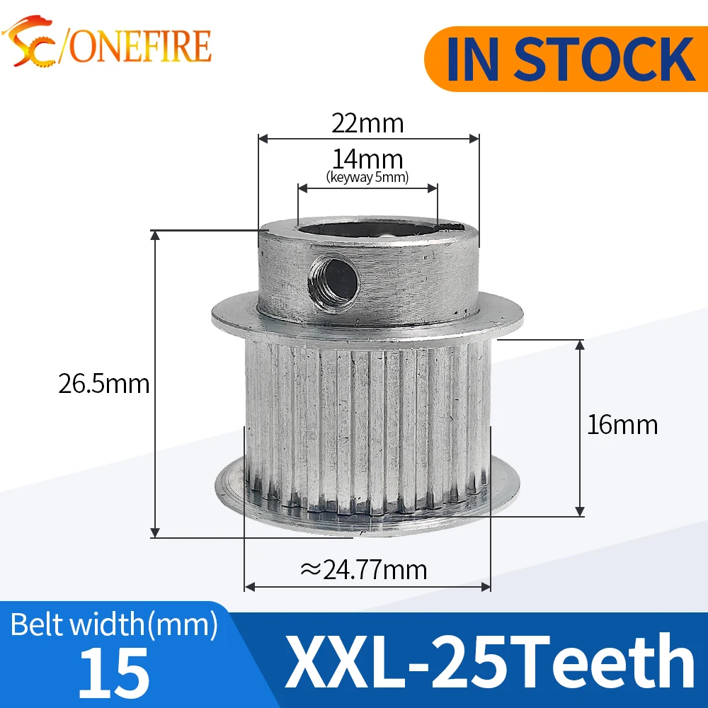 

XXL Timing Belt Pulley 25 Teeth Synchronous Pulle bore 14mm For Belt 3D Printer belt width 15mm Automatic equipment accessories