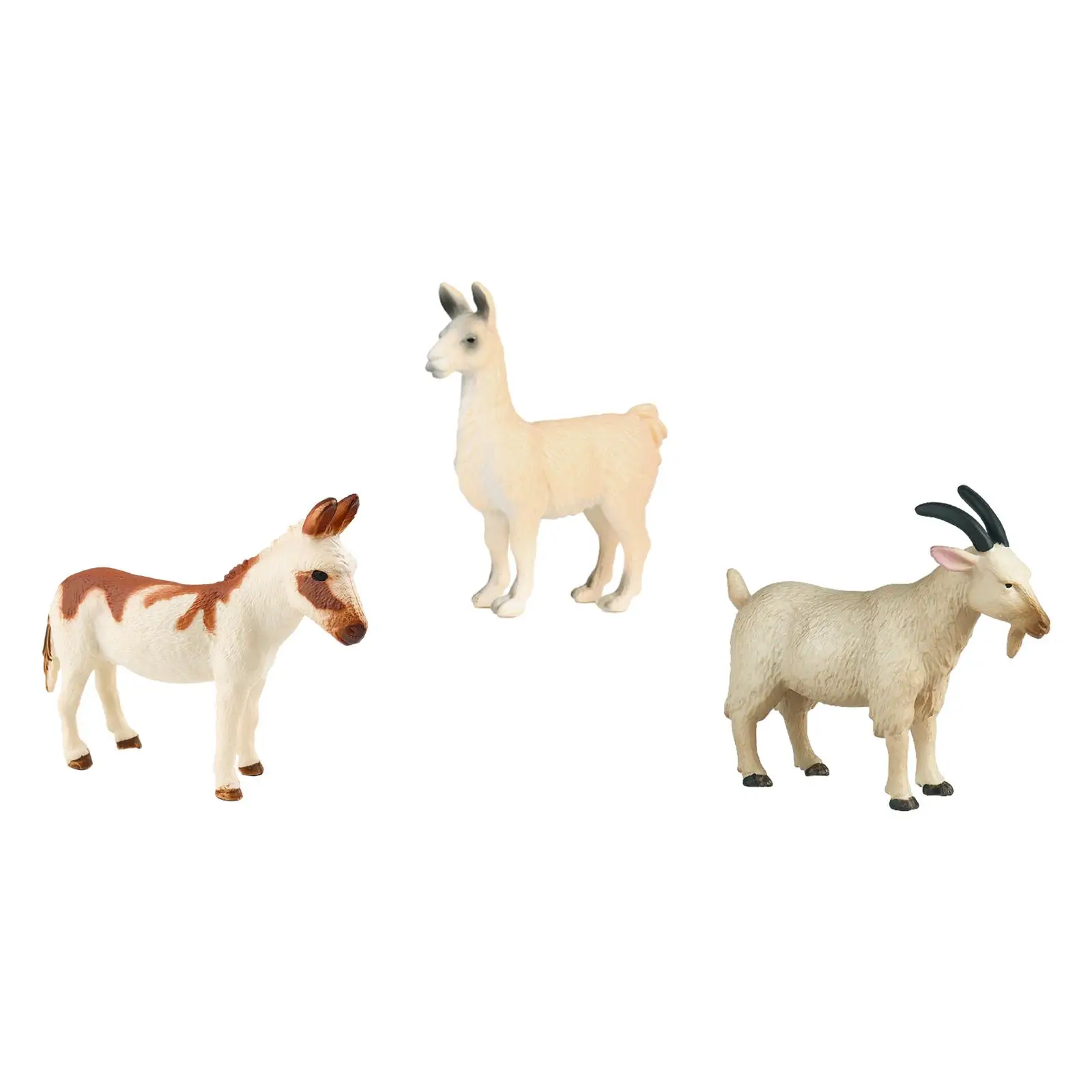 Farm Animals Figure Handpainted Crafts Cognitive Toy Collectible Animal Toys for Birthday Toys Gift Easter Cake Toppers Toddler