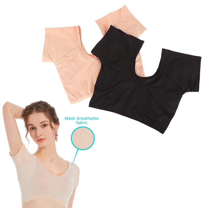 Washable Underarm Armpit Sweat Pads T-shirt Shape Sweat Pads Reusable Perfume Absorbing Guards Shield Desodorante for Women