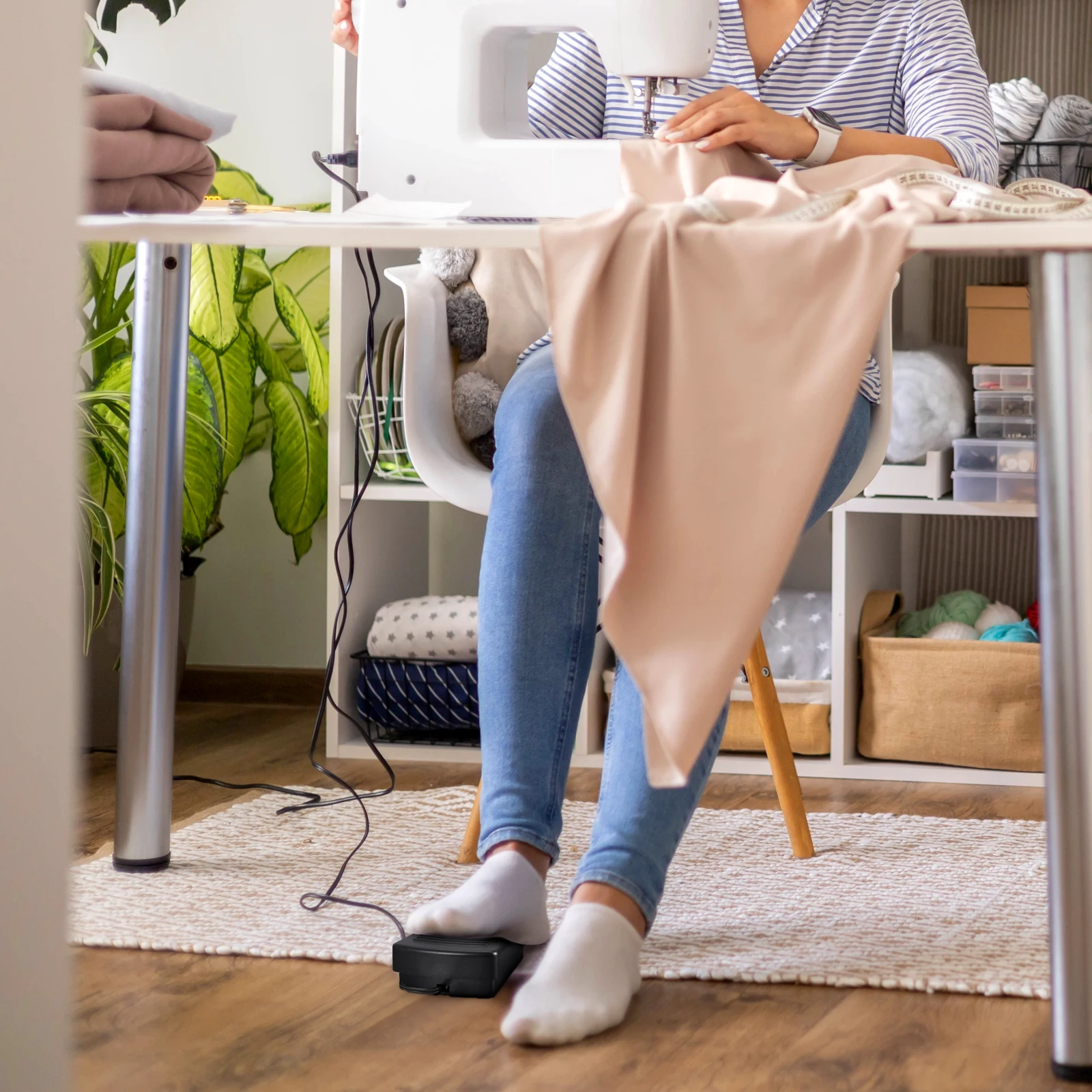 

Foot For Sewing Machine Household Pedal Steady Sewing Replacement Sturdy Foot Control Pedal Home Use Handwork Supply