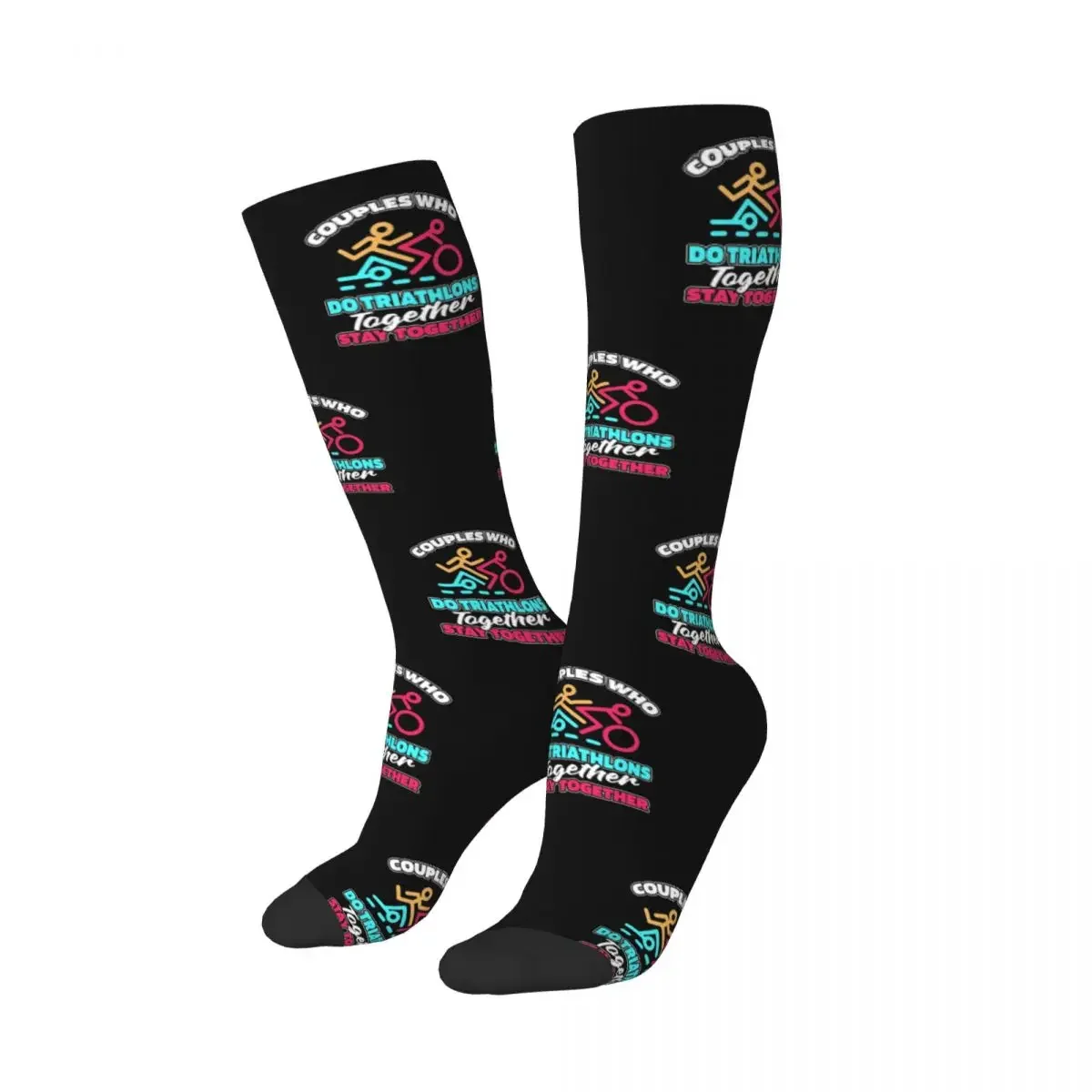 Triathlon natation cyclisme chaussettes de course Harajuku bas Super doux toutes saisons chaussettes longues accessoires pour cadeaux unisexe