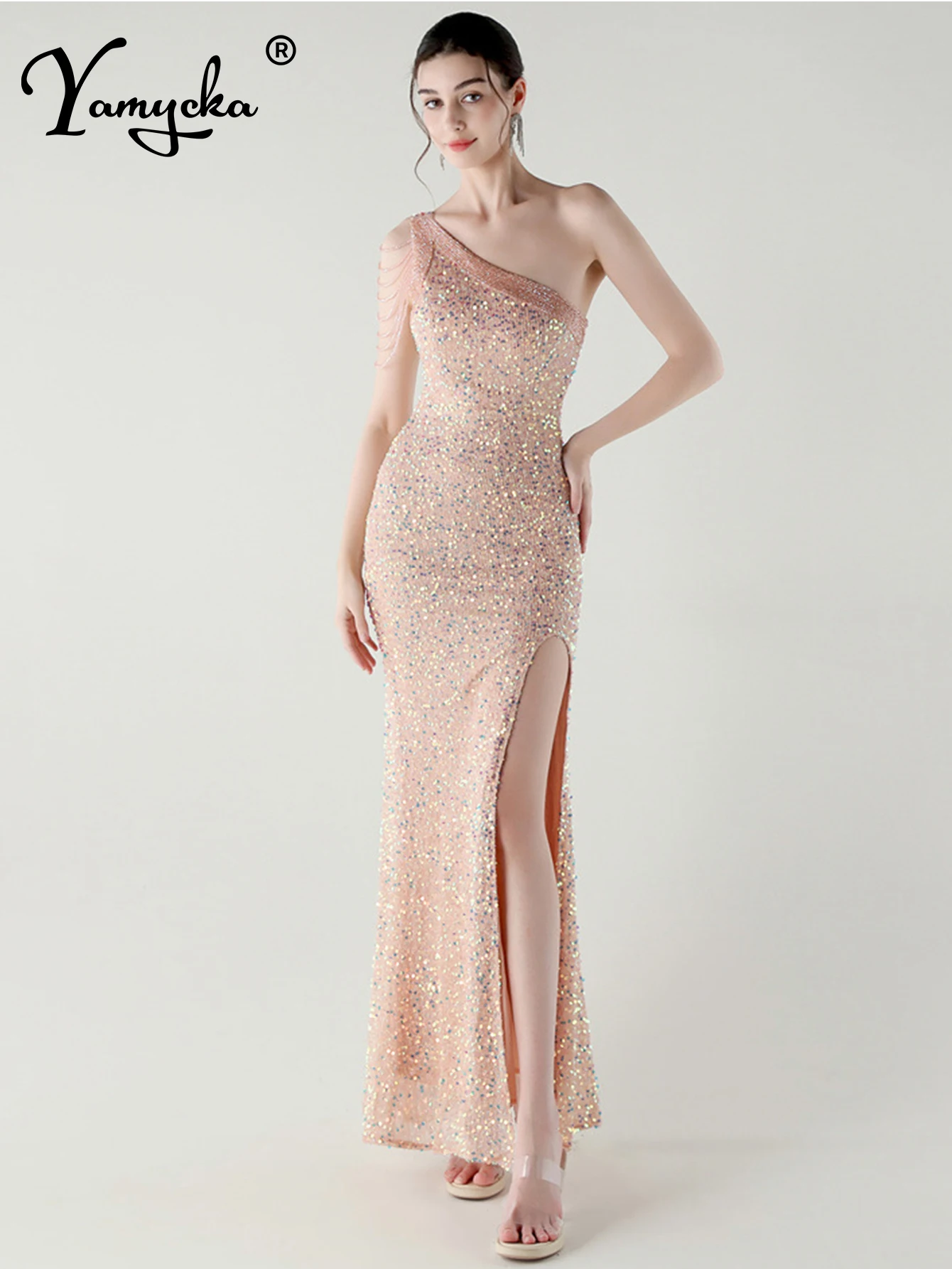 เซ็กซี่ backless ชุดเดรสยาวผู้หญิงหรูหราวันเกิดเลื่อมฤดูร้อนชุดผู้หญิงเพื่อนเจ้าสาวชุดราตรี vestido