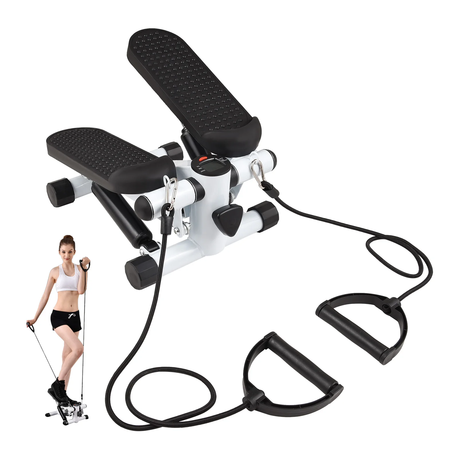 

Mini Stepper For Exercise At Home With Resistance Bands LCD Display Capacity Electronic Tracking 100kg Stair Stepper