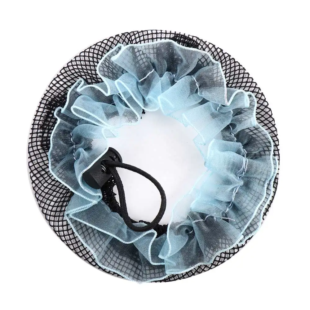 

Elegant Sweet Elastic Lace Hairbands Adjustable Ballet Bun Hair Nets Girls Drawstring Snoods Hair Holder Ponytail Holder