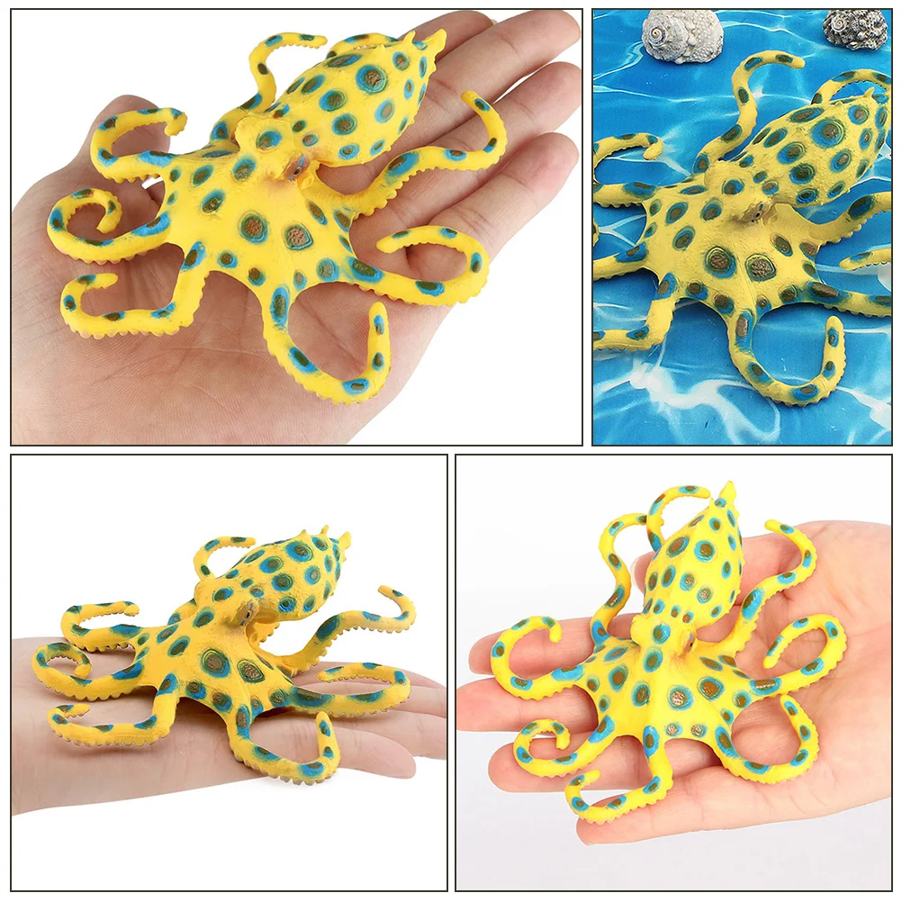 Marine Animal Model Figure Octopus Figurine Decor Artificial Ornament Sculpture Realistic Simulation Plastic Child Models