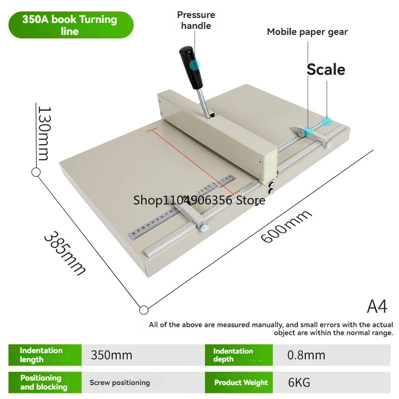for Manual Creasing Machine A3 A4 Thick Paper Creasing Machine Folding Machine 460 Business Card Photo Greeting Card