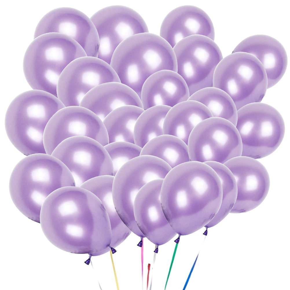 

100 Pcs Pearl Balloons Light Purple Latex Wedding Party Festive Decoration Supplies for Bridal Shower Christmas