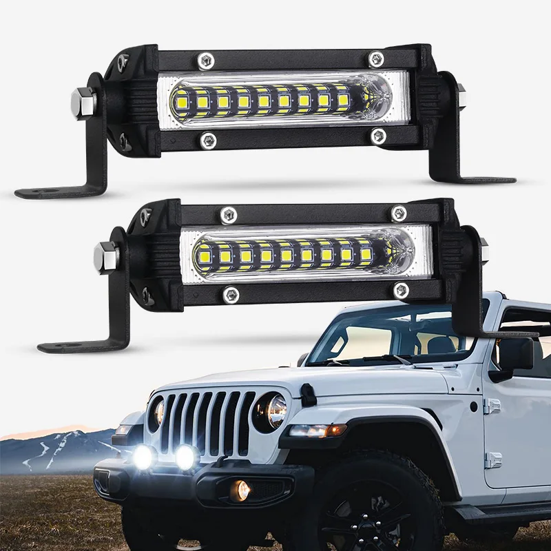 Mini listwa świetlna LED 4. 5-calowy punktowy Flood Combo Barra led do samochodu 4x4 Off Road lampa LED do pracy światło drogowe 12V 24V