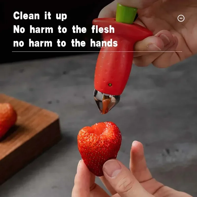 

1Pc Strawberry Tomato Fruit Remove Stalks DeviceTool Knife Pineapple Hole Seed Vegetable CutterPortable kitchen supplies