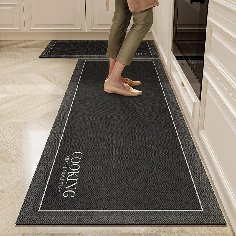 

Kitchen Floor Mat Pvc Carpet Waterproof Oil-proof Leather Long Rug Home Decoration Non-slip Foot Mats שטיח למטבח 주방바닥매트
