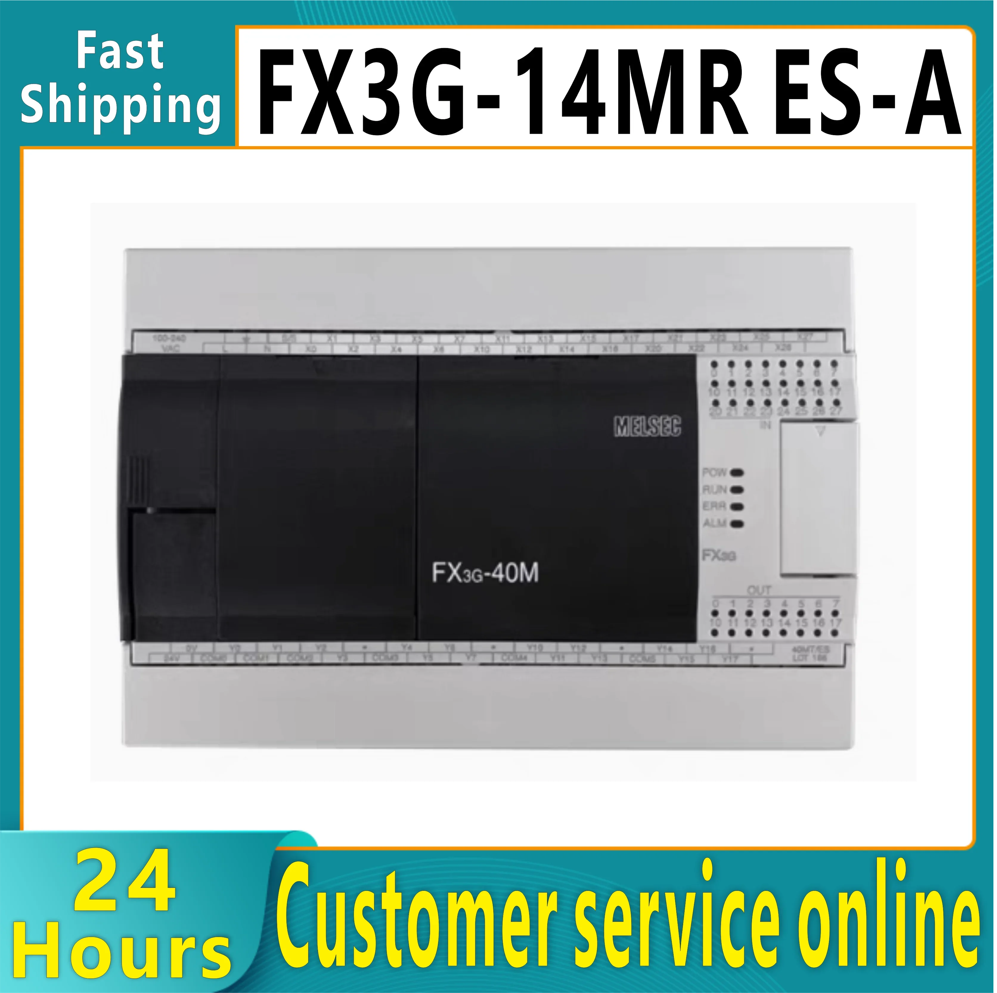 وحدة تحكم أصلية جديدة قابلة للبرمجة، FX3G-14MR 14MT 24MR 24MT 40MR 40MT 60MR 60MT/ES-A
