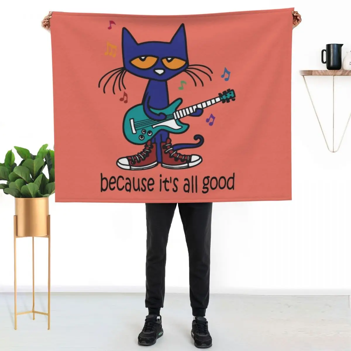 Pete the cat singing Throw Blanket Fashion Sofas Plaid for sofa Giant Sofa Soft Beds Baby Blankets