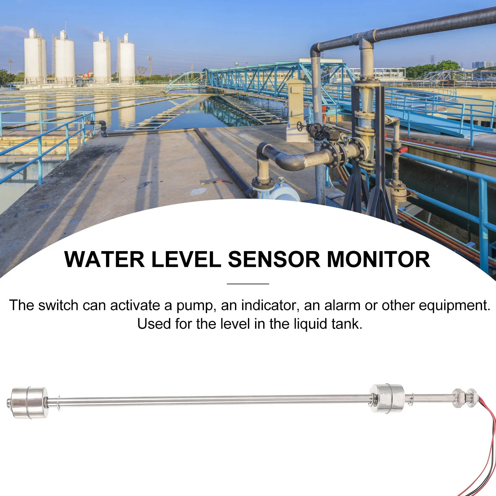 1 pc Stainless Steel Float Switch Dual Ball Water Level Controller For Tank Pool Fountain Pond Aquarium Liquid Level Sensor Tool view 2