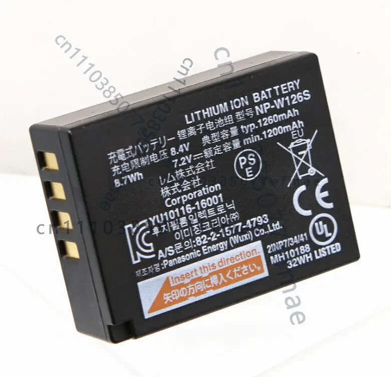 Applicable in For Fujifilm NP-W126S 1260mAh Battery X-Series Digital Cameras