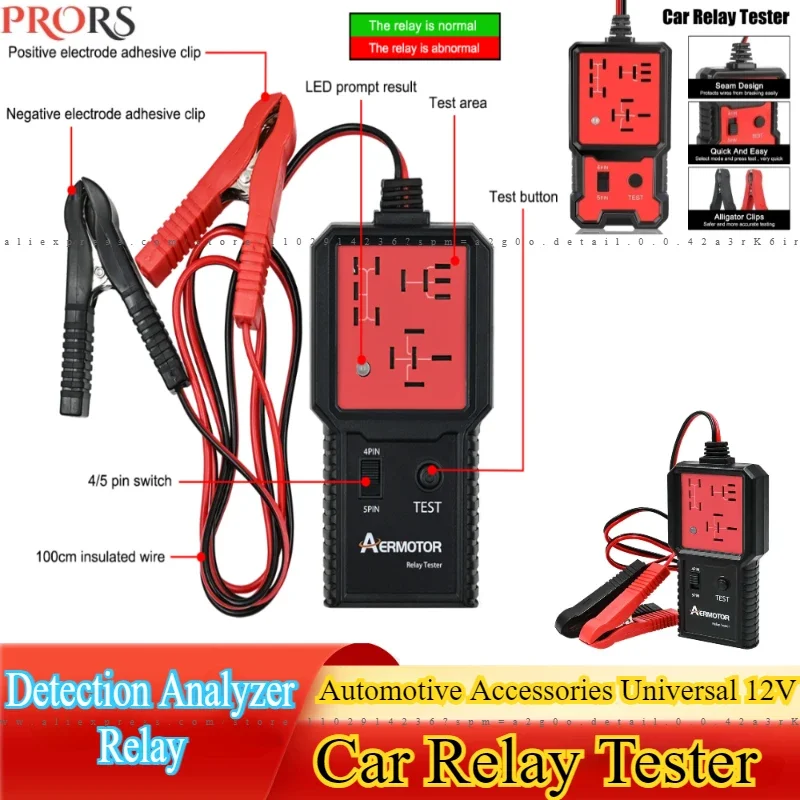 NEW LED Indicator Light Car Battery Checker Electronic Test Relay Tester Diagnostic Tool Automotive Accessories Universal 12V