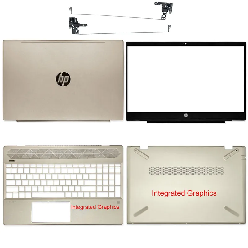 NEW For HP Pavilion 15-CS 15-CW TPN-Q208 Laptop LCD Back Cover Front Bezel Hinges Palmrest Bottom Top Case Integrated Graphics