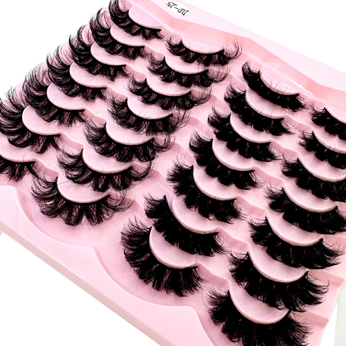 HBZGTLAD 14ペアミックスまつげミンクふわふわドラマチックつけまつげナチュラルロングフェイクミンクまつげウィスピーフェイクまつげ