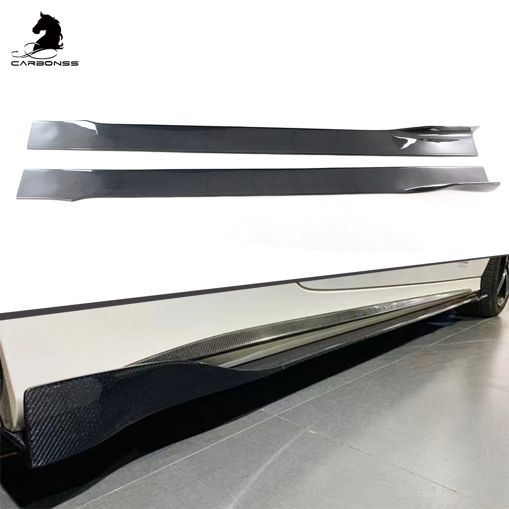 

Customized Length Carbon Fiber Universal Side Skirt Extension Lip Car Side Skirt for All Car