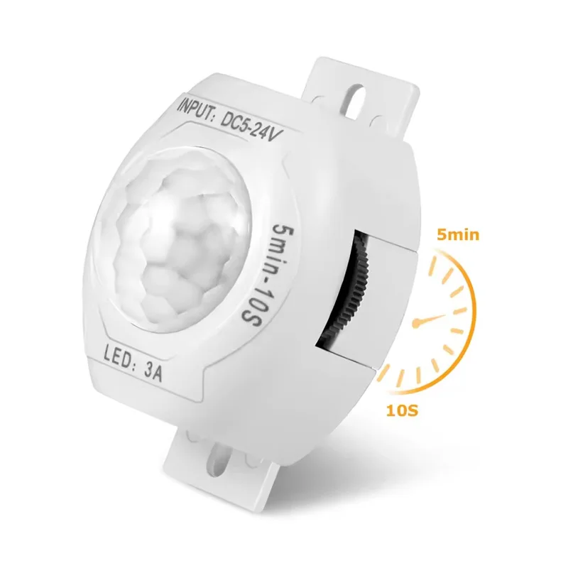 DC 5V 12V 24V 3A Highly Sensitive PIR Motion Sensor Light Switch Infrared IR Sensor Detector Switch Time Delay for LED Strip