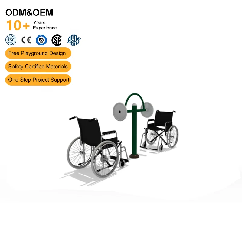 Special‑Needs Wheelchair Accessible Outdoor Fitness Tai‑Chi Spinner Hand Bike for Community Park Workout