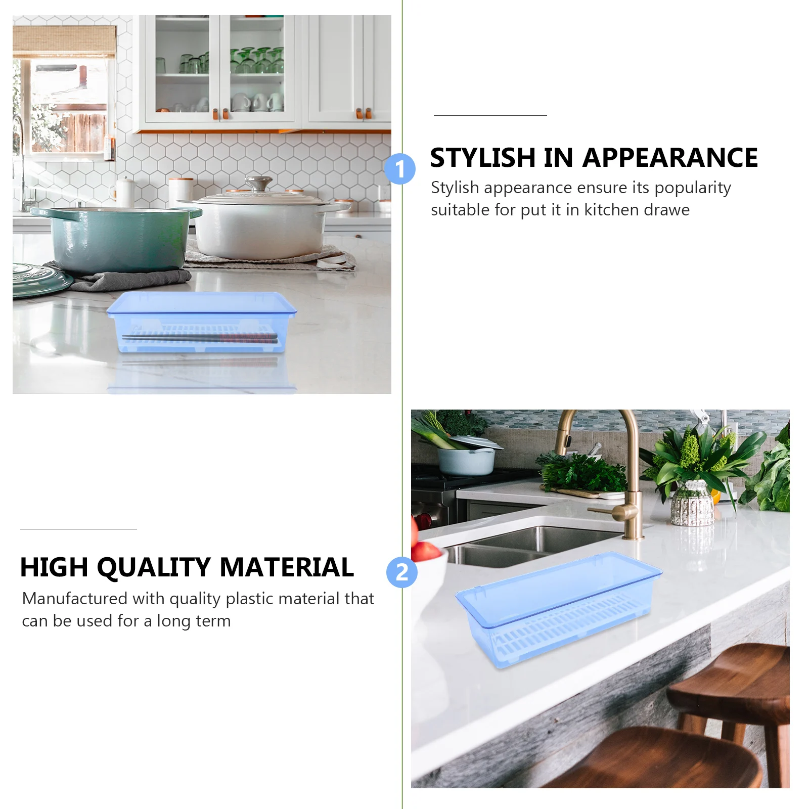 

Plastic Chopstick Drain Storage Box Tableware Case Dustproof Waterproof ganizer Kitchen Utensil Container Dining