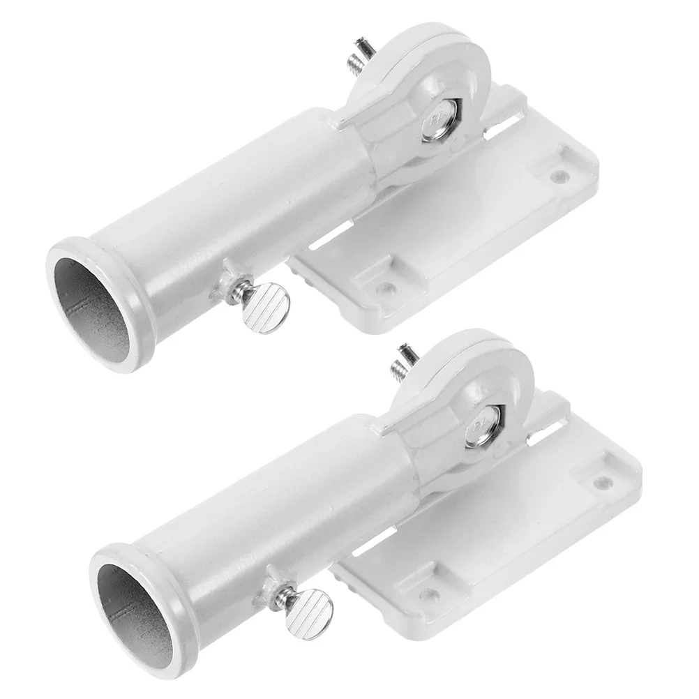 

2Pcs Stainless Steel Flagpole Holder Adjustable Aluminum Alloy Flag Mount Bracket for Outside House Wall Mounted Flagpole Holder
