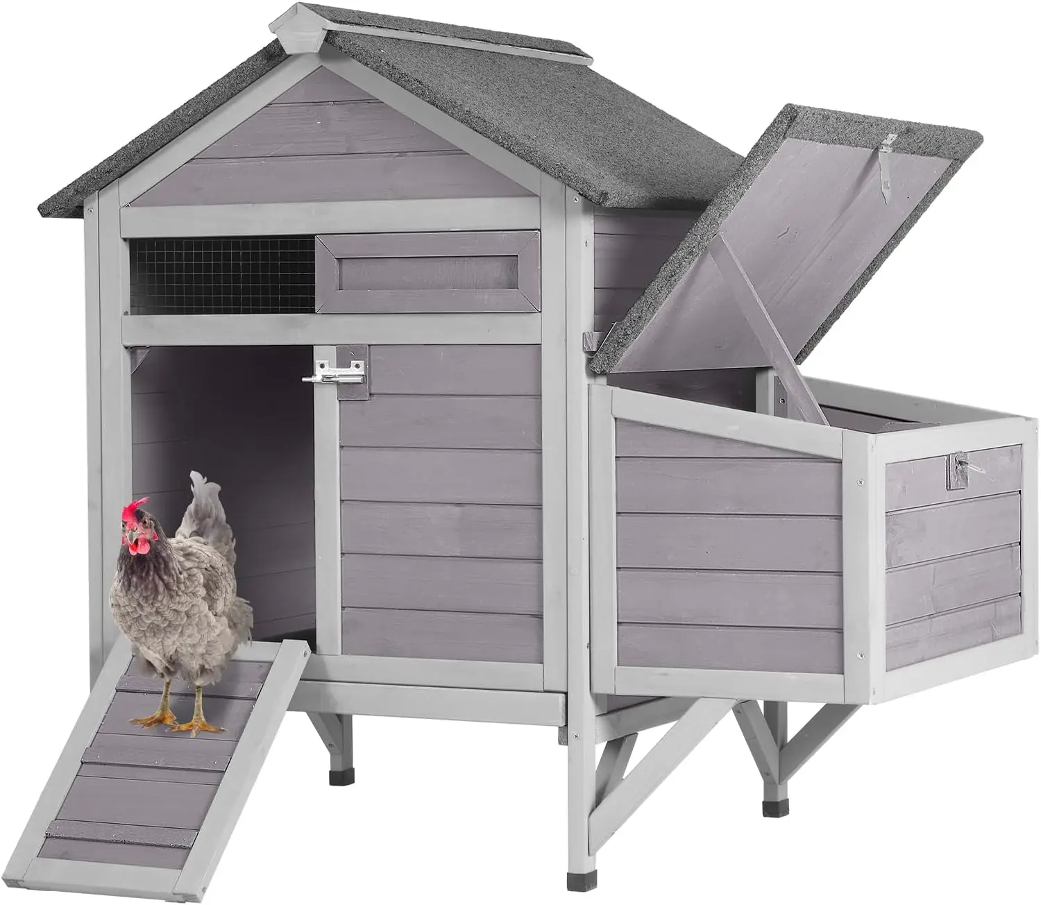 

Chicken Coop Outdoor Chicken House with Nesting Box Waterproof Duck Coop for Backyard.Raise Legs