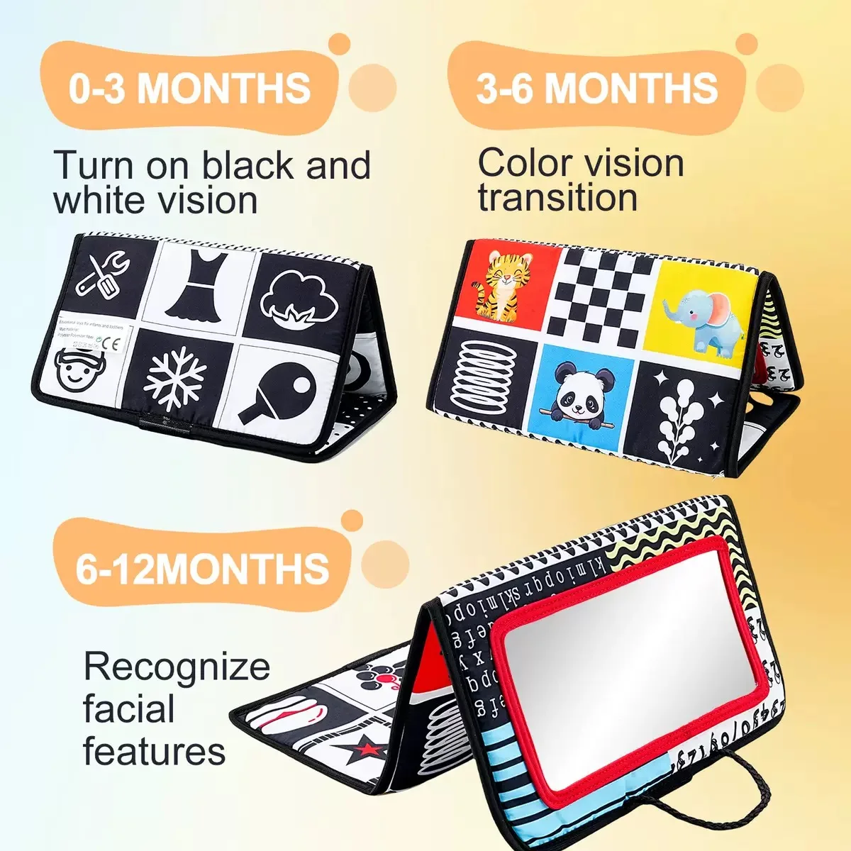 아기 펠트 학습판, 조기 교육용 천책, 아기의 손과 눈의 협응 능력 함양