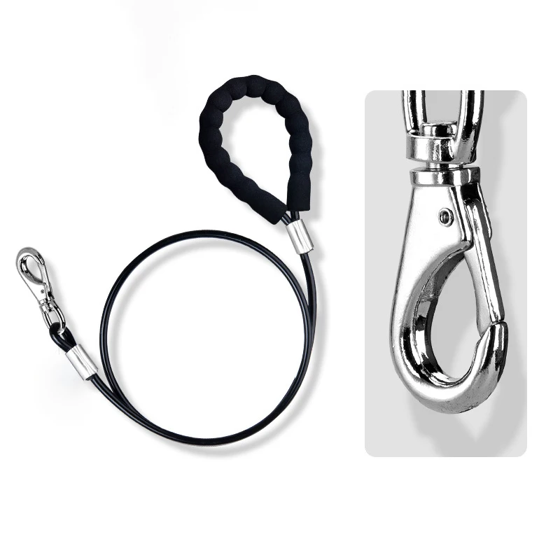Explosion-proof Short Large Dog Leash Stainless steel Big Dog Lead One step traction rope dogs belt Comfortable foam handle Lead
