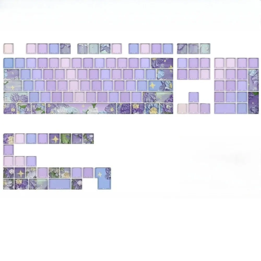 

summer violet keycaps for cross axis cute DIY high value girls computer accessories
