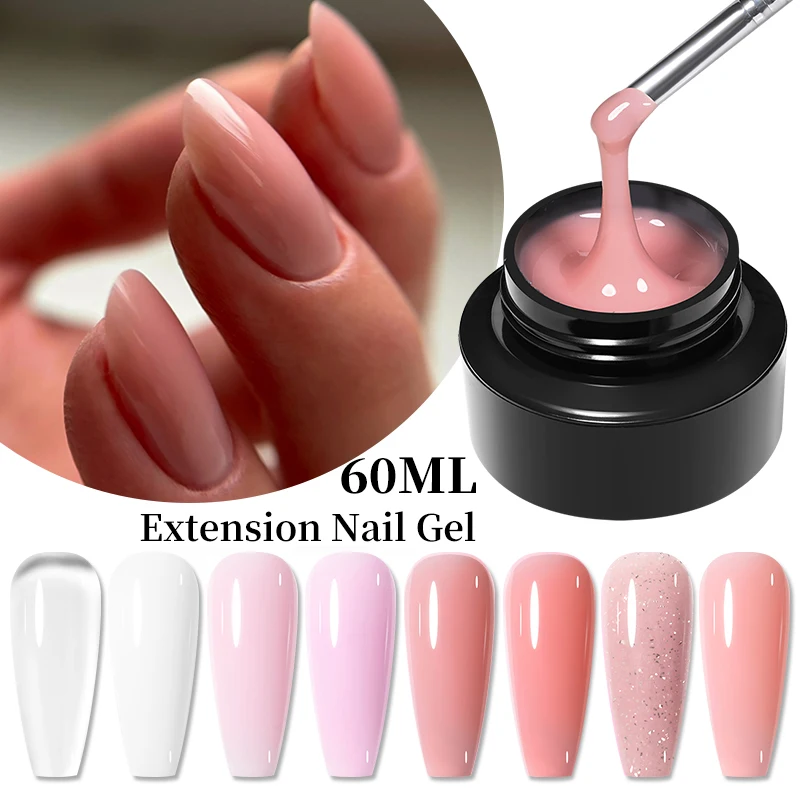 BORN PRETTY 60/30/15ml Hard Jelly Nail Extension Gel Building Nail Art Franse Clear Natuurlijke kleur Losweken UV Bouw Gel