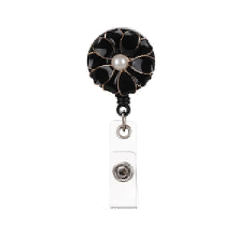 Metal Flower Name Tag Holder Business Card ID Card Work Card Badge Holder Clip ID Badge Holder Nurse Doctor Name Card Holder