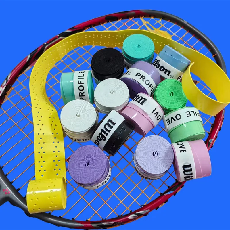 60pcs/lot WILSON Tennis Overgrip Padel Racket Single Tenis Grip Tape Anti Slip Outdoor Training Sweatband Badminton Accessories