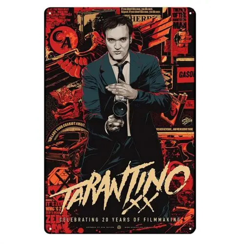 Quentin Tarantino Movie Director Metal Poster Tin Sign 20x30cm  -aluminum