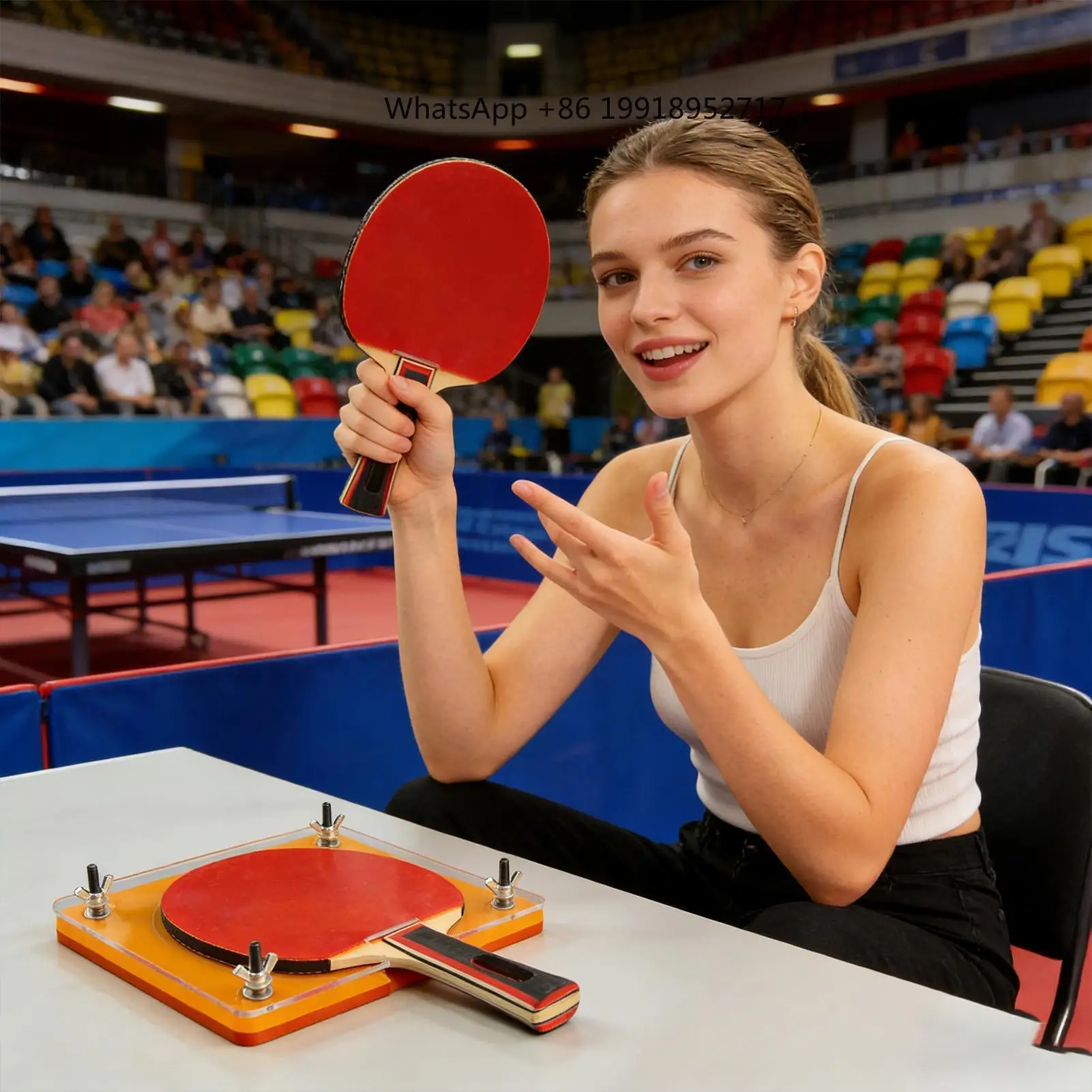 Table Tennis Racket Press Adjustable Portable Manual Manual Table Tennis Rubber Edge Cutter For Coaches Beginners Club Members