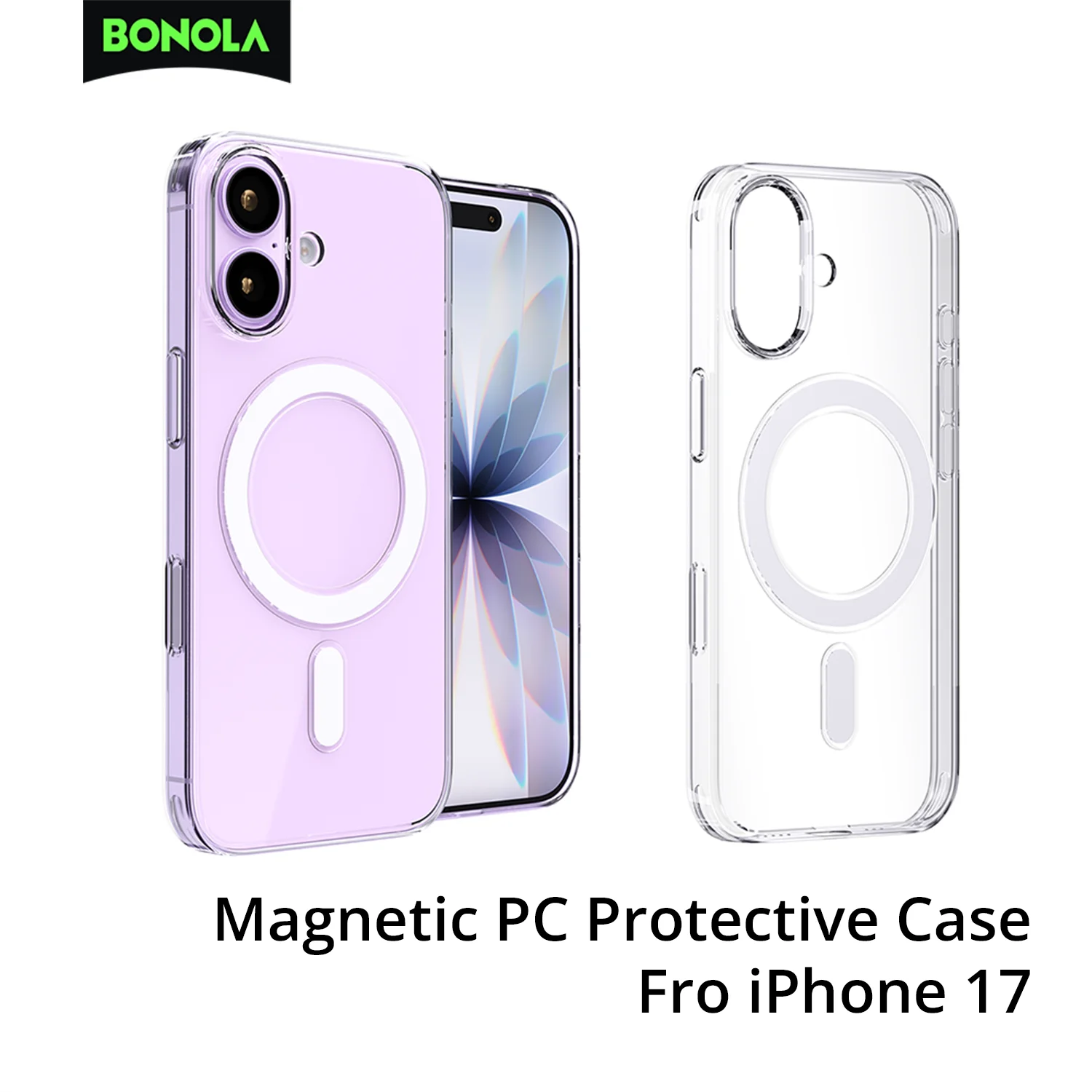 

Bonola Non-Yellowing Clear Case for iPhone 17/17 Pro Max Hard Transparent Cover for iPhone Air Shockproof Protective Cases