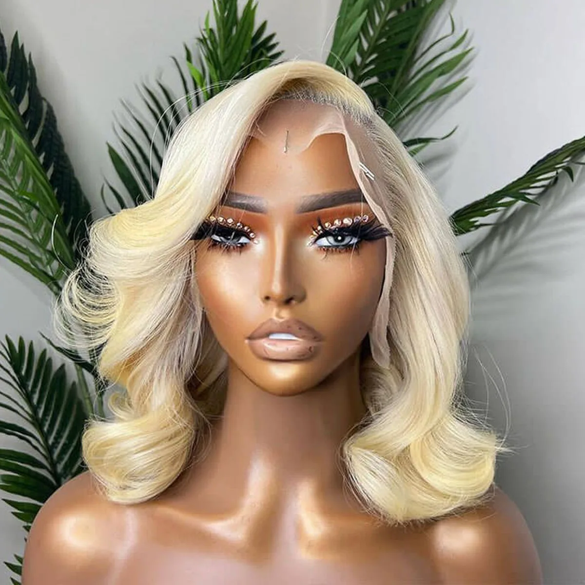 

Body Wave Brazilian Short Bob Wig Loose Wave 613 Honey Blonde HD Lace Front Human Hair Wigs Transparent Lace Frontal Wigs