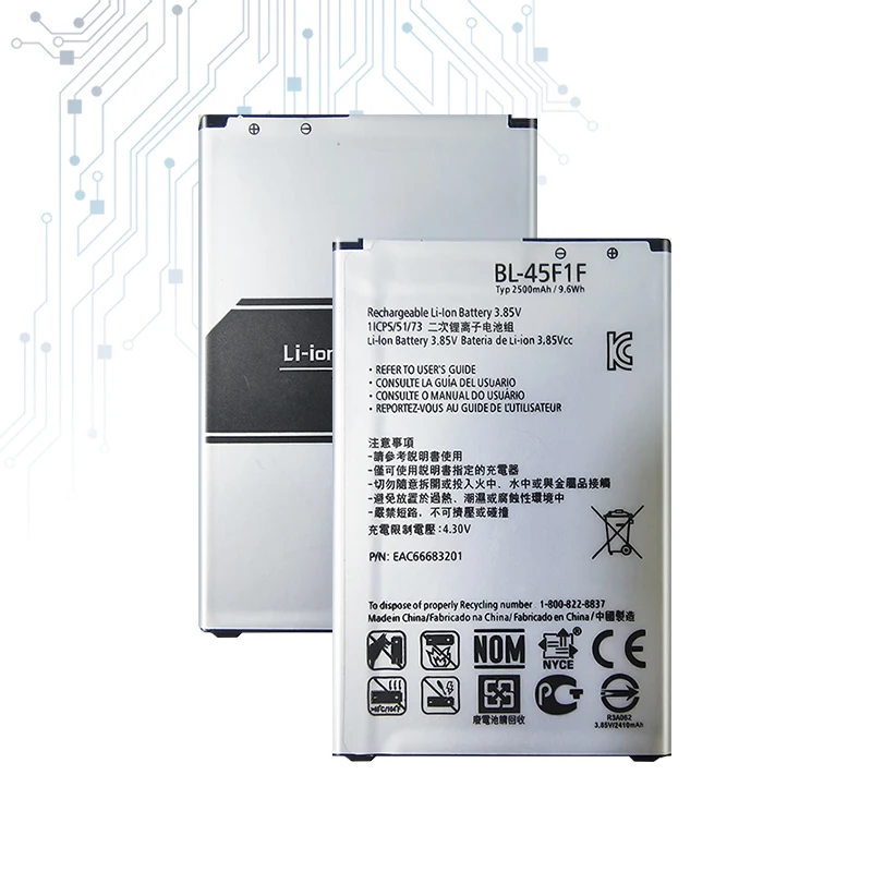 High Quality 2410Mah BL-45F1F Battery For LG K9 K4 K3 M160 MS210 X230K X240K LV3 2017 Version K8 Cell Phone