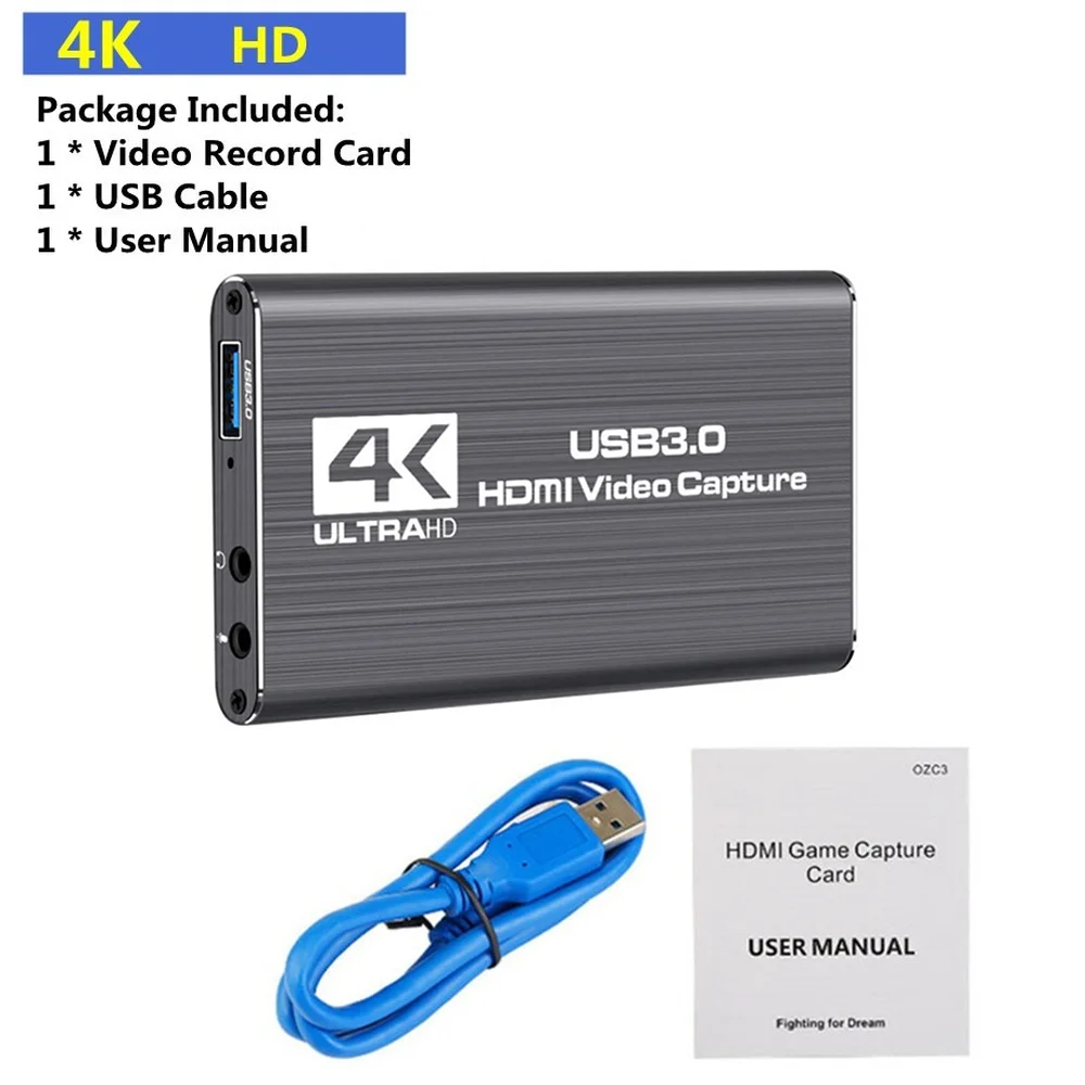 4K USB 3.0 Video Capture Card HDMI-compatible 1080P 60fps HD Video Recorder Grabber for OBS Capturing Game Card Live view 6