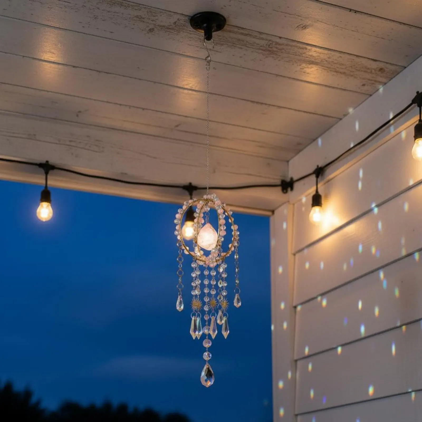 Crystal Sun Catcher Light Catching Crystal Suncatcher Rainbow Creator Glittering Window Ornament Gift Idea for Garden, Patio