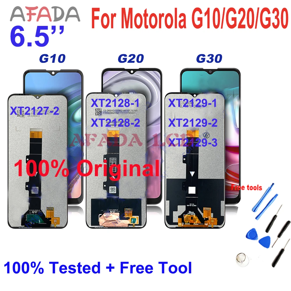 Original 6.5'' For Motorola G10 XT2172 G20 XT2128 G30 XT2129 LCD Display Touch Screen Digitizer Assembly Replacement LCD