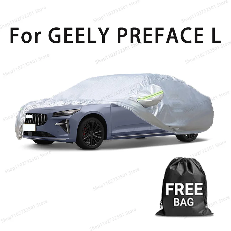 

Car cover For GEELY PREFACE L Full cover Waterproof sun protection cover Scratch resistant cars accessories