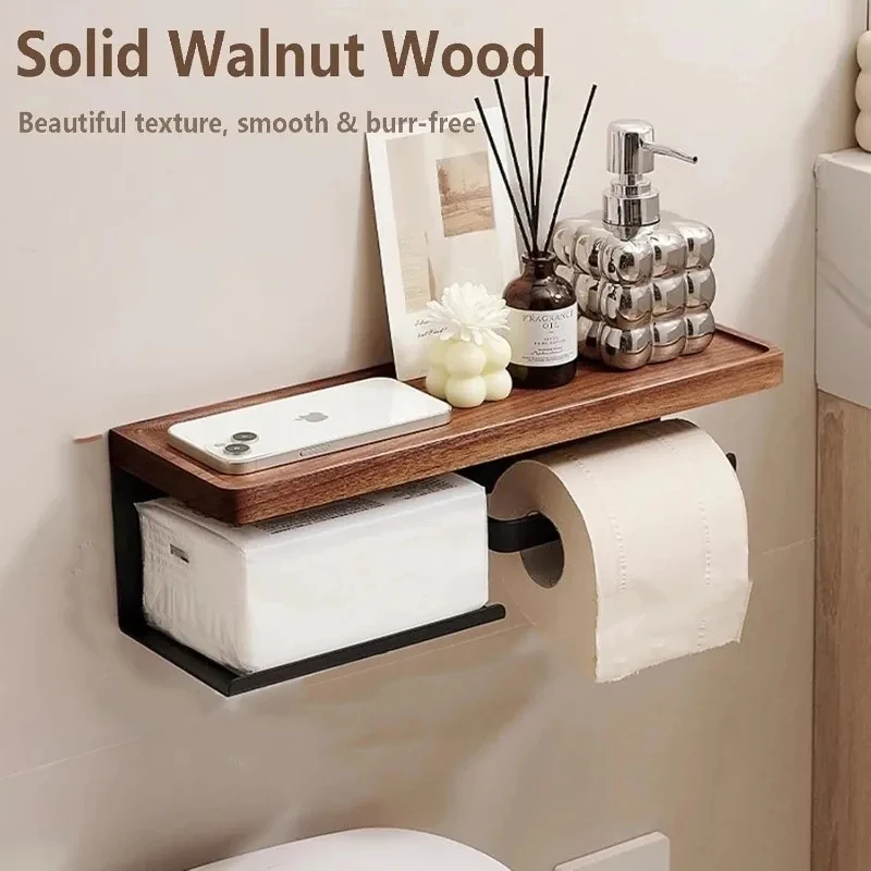 

Деревянный настенный держатель для туалетной бумаги в скандинавском стиле, без сверления, для дома, декор для ванной комнаты, аксессуары для ванной.
