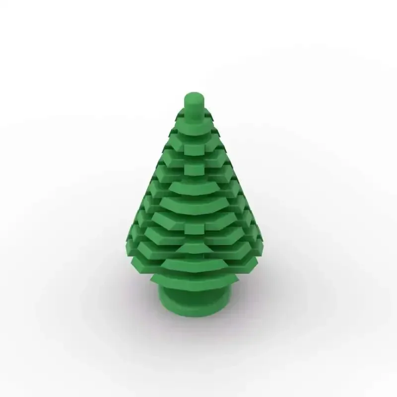 Moc 10 pçs natal grande pinheiro quebra-cabeça partícula 3471 blocos de construção kit floresta verde planta tijolos brinquedos presente natal dropshipping