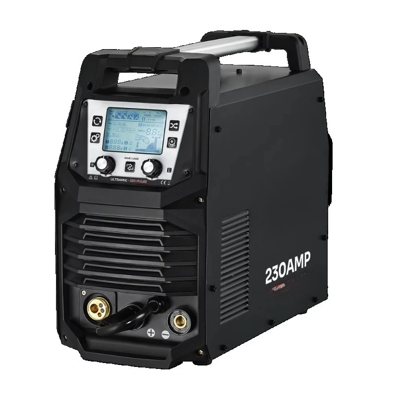 

230 А Двуимпульсный сварочный аппарат MIG Номинальное входное напряжение 220 В/выходное напряжение (MIG) 24 В