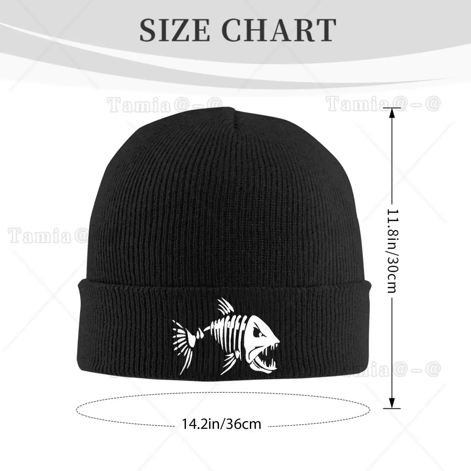 New Fishbone Trucker Cap Autumn Winter Unisex Knitted Beanie Hat Warm Casual Beanie Cap Hip-hop Melon Skin Hat