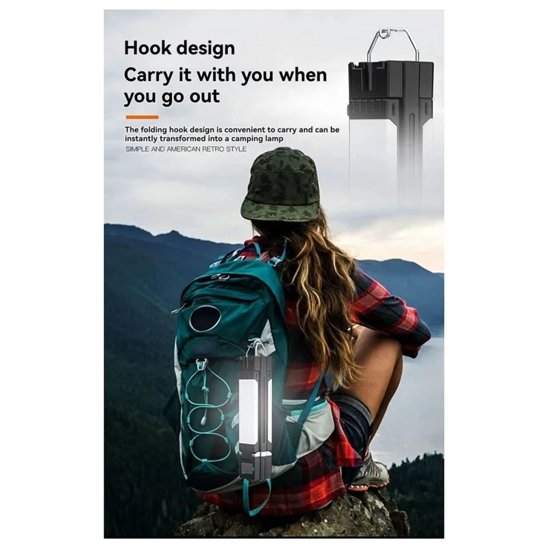 3000MAH Flashlight Adjustable Work Light Portable Camping Light Repair Light USB Rechargeable Warning Light-AB01